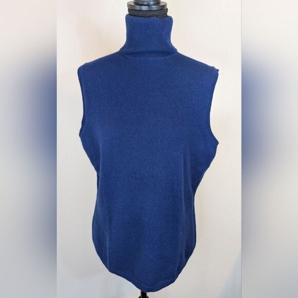 VTG Cashmere Sleeveless Whimsigoth Dark Academia Quiet Luxury XL - Picture 1 of 8
